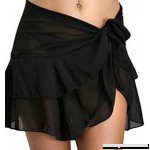 Dulala Women Chiffon Swimwear Cover Up Ruffle Skirt Beach Sarong Swimsuit Wrap One Size B07D9C8MF2